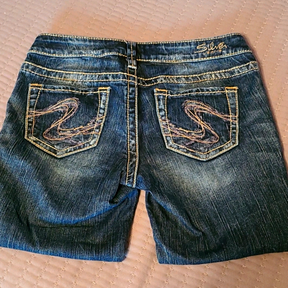 Silver Aiko Capri Jeans